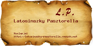 Latosinszky Pasztorella névjegykártya